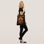 Grinning Jack-O'-Lantern & Bats Classic Halloween Tote Bag (Op model)