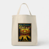 Grinning Jack o' Lantern & Children Halloween Bag Tote Bag (Achterkant)