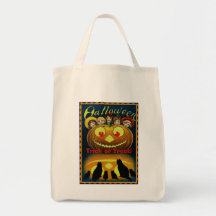 Grinning Jack o' Lantern & Children Halloween Bag