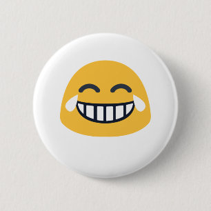 Grinning Joy Emoji Ronde Button 5,7 Cm