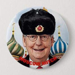 Grinning Moskou Mitch McConnell Ronde Button 4,0 Cm
