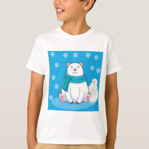 Grinning Polar Beer en Sneeuwman T-shirt
