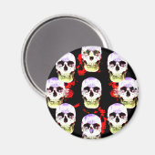 Grinning schedels gothic magneet (Voorkant / Achterkant)
