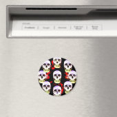Grinning schedels gothic magneet (Insitu (Vaatwasser))