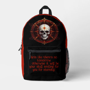 Grinning Skull-rugzak Bedrukte Rugzak