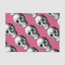 Grinning Skull Tissue Paper Roze Tissuepapier