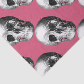 Grinning Skull Tissue Paper Roze Tissuepapier (Detail)