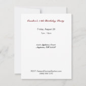 Grinning Smile Emoji met rode ballonnen uitnodigin Kaart (Achterkant)