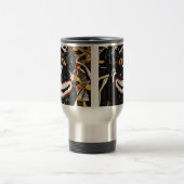 Grinning zwarte kat reisbeker (Center)