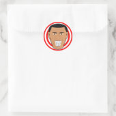 GrinningObama Ronde Sticker (Tas)