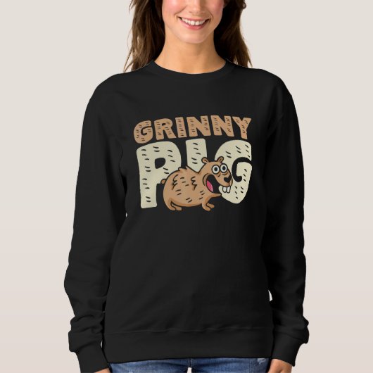 Grinny Pig Graphic Guinea Pig Owner Pet Cavy Anima Trui (Voorkant)