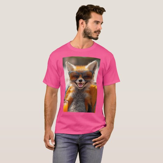 Grinse-Fuchs - Der Coolste am Strand T-shirt (Voorkant volledig)