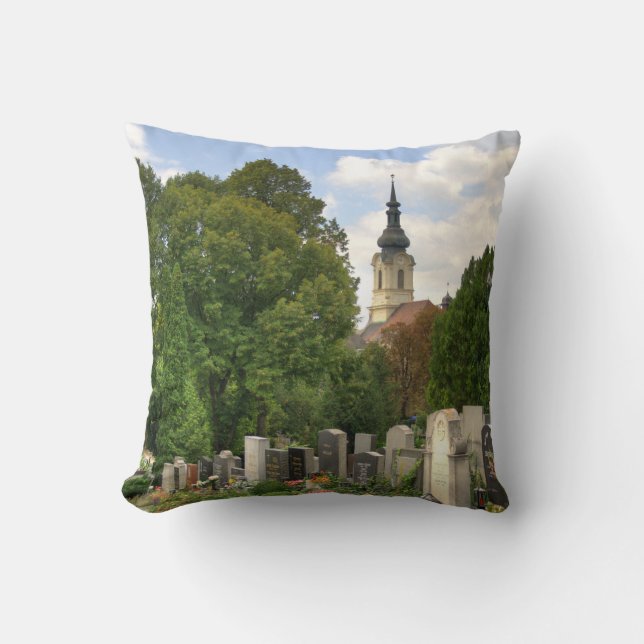 Grinzinger Friedhof, Wien Österreich Kussen (Voorkant)