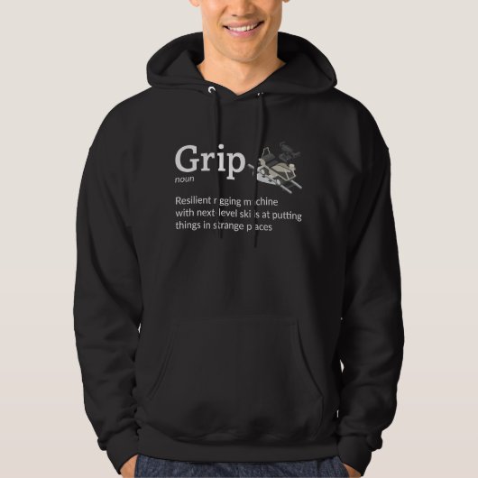 Grip Definition Dark Mode - Film Crew Hoodie (Voorkant)