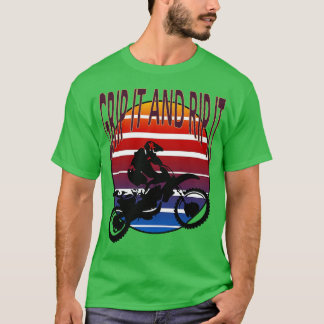 Grip het en rip het Dirt Bike Retro Style T-shirt