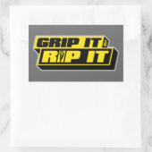 Grip het en Rip het Rechthoekige Sticker (Tas)