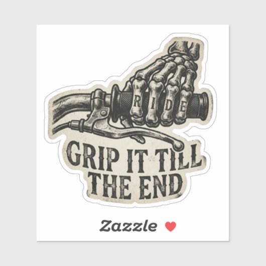 Grip Het Vast Tot Het Einde Skelet Hand Sticker |  (Vel)