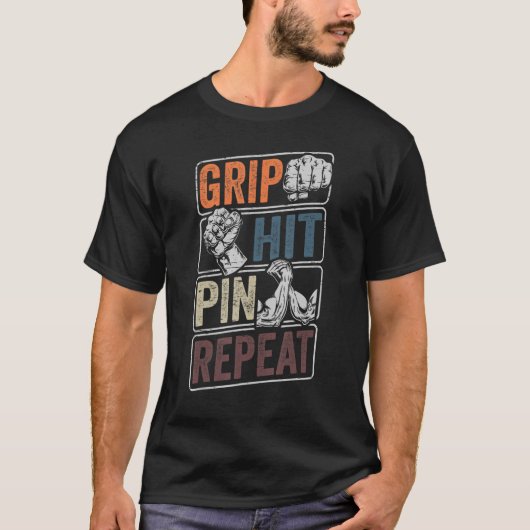 Grip Hit Pin Herhaling -  Arm Wrestling Mannen_1 T-shirt (Voorkant)