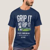 "Grip It and Rip It - Aangepaste vrijgezellenfeest T-shirt (Voorkant)