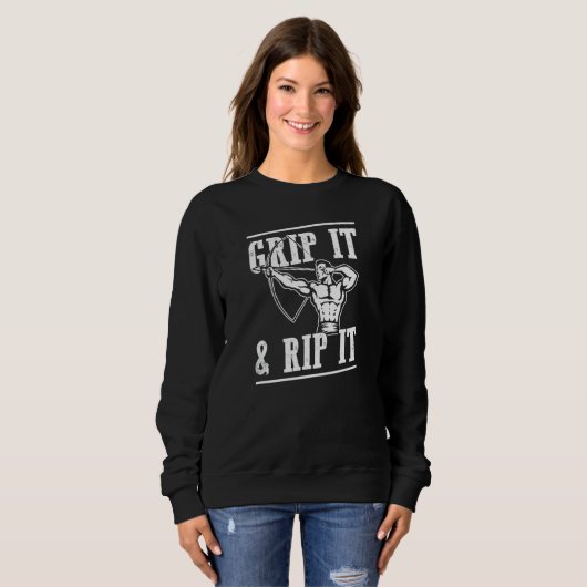 Grip It And Rip It Distressed Style Archery Life Trui (Voorkant volledig)
