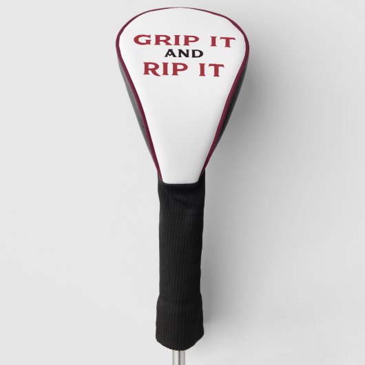 "Grip it and Rip it" Golf Head-Hoesje Golfheadcover (Voorkant)