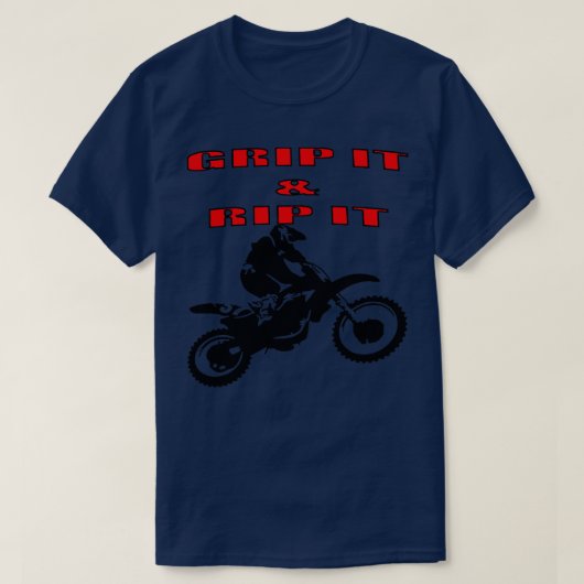 Grip It en Rip It Dirt Bike Racer 1 T-shirt (Design voorkant)