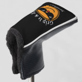 Grip It en Rip It Oranje Happy Face zonnebril Golfheadcover (3/4 voorkant)