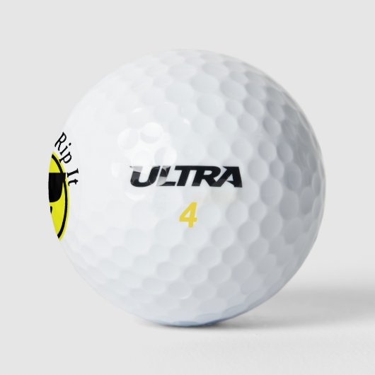 Grip It en Rip It Yellow Happy Face Zonnebril Golfballen (Logo)
