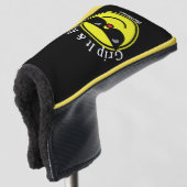 Grip It en Rip It Yellow Happy Face Zonnebril Golfheadcover (3/4 voorkant)
