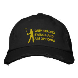 Grip Sterke Swing Hard AIM Optionele Golf Humor Geborduurde Pet
