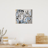 Gris - Bij de Longchamps races Poster (Keuken)