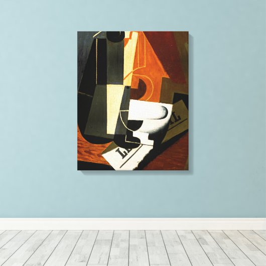 Gris - Coffeepot Canvas Afdruk (Insitu (Houten vloer))