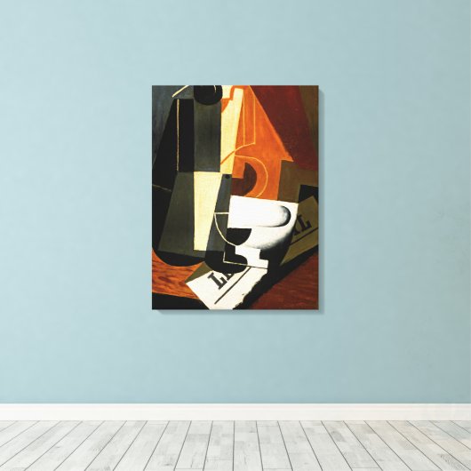 Gris - Coffeepot Canvas Afdruk (Insitu (Houten vloer))