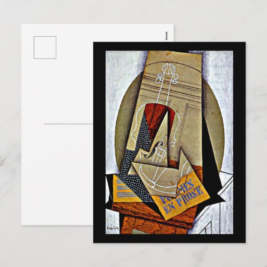 Gris - Compositie met Viool Feestdagenkaart (Voorkant / Achterkant)