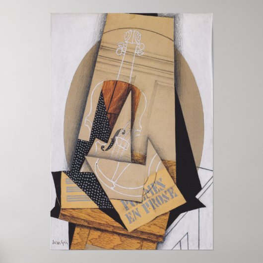 GRIS - Compositie met viool Poster (Voorkant)