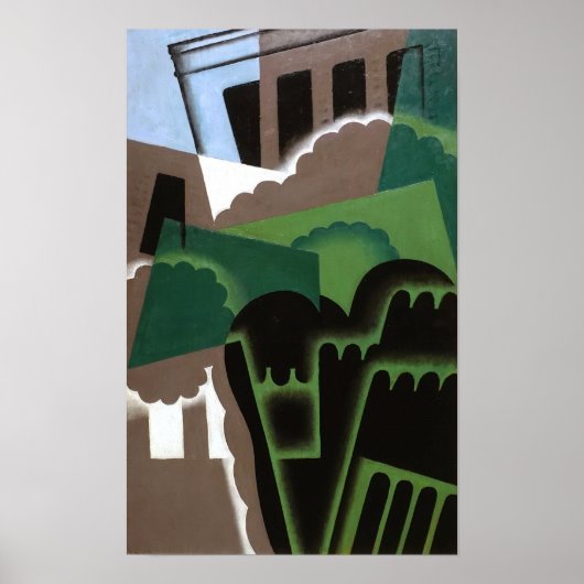 Gris - Cubistisch Landschap 1917 Poster (Voorkant)
