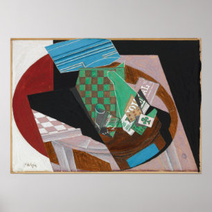 GRIS - dambord en speelkaarten Poster