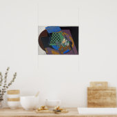 GRIS - dambord en speelkaarten Poster (Keuken)