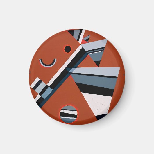 Gris door Kandinsky Abstract schilderen Moderne Ku Magneet (Voorkant)