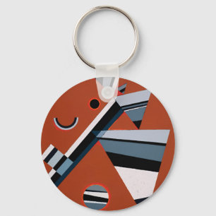 Gris door Kandinsky Abstract schilderen Moderne Ku Sleutelhanger