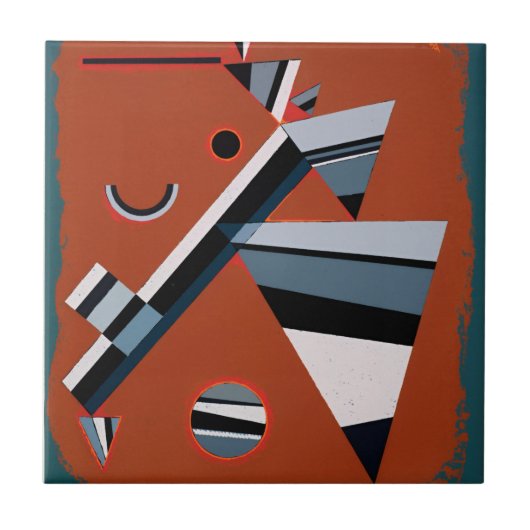 Gris door Kandinsky Abstract schilderen Moderne Ku Tegeltje (Voorkant)