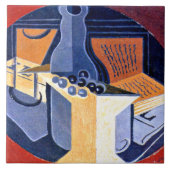 Gris - druiven, karafel en boek tegeltje (Voorkant)