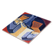 Gris - druiven, karafel en boek tegeltje (Zijkant)