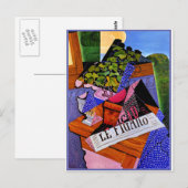 Gris - Een pot Geraniums Briefkaart (Voorkant / Achterkant)