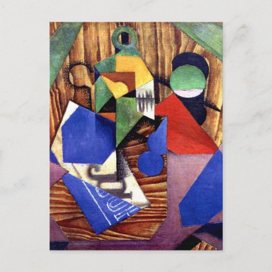 Gris - Fles Rum en Krant Briefkaart (Voorkant)