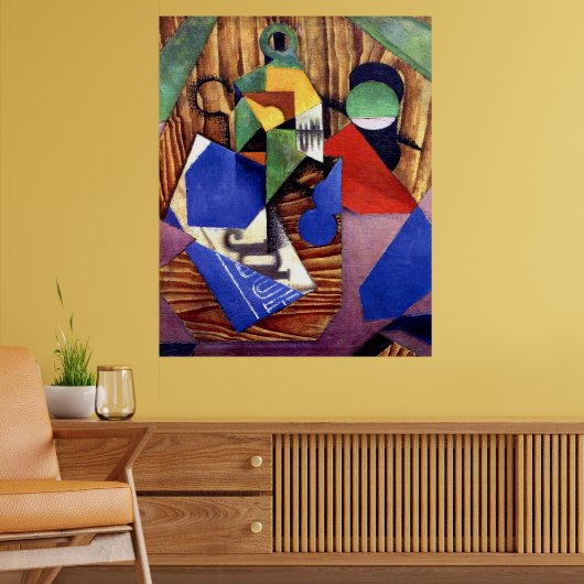 Gris - Fles Rum en Krant Poster (Woonkamer 2)