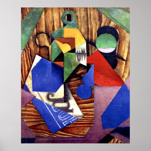 Gris - Fles Rum en Krant Poster (Voorkant)