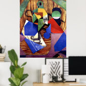 Gris - Fles Rum en Krant Poster (Thuiskantoor)