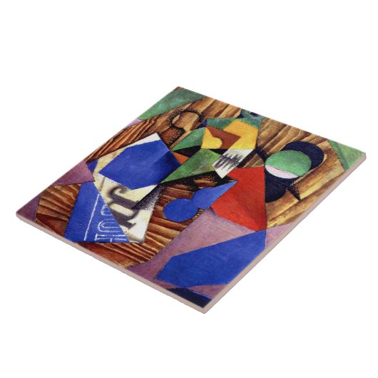 Gris - Fles Rum en Krant Tegeltje (Zijkant)