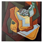 Gris - Fles, Wijnglas en Fruit Tegeltje (Voorkant)